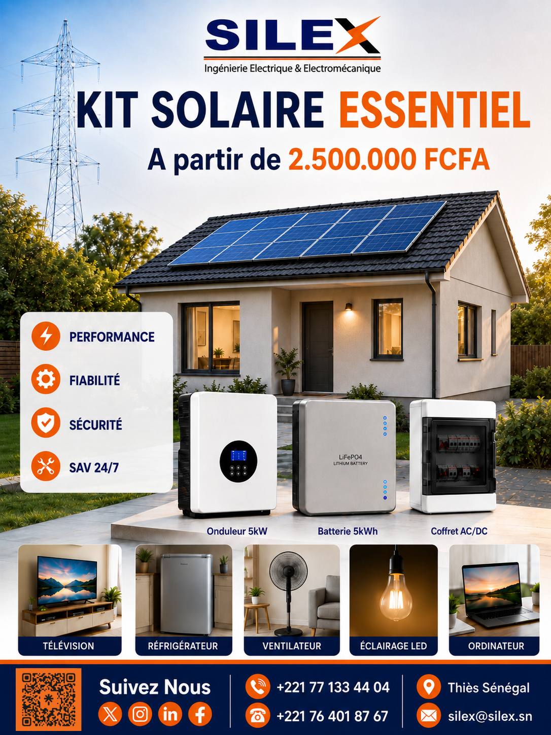 SILEX kit energie solaire Thiés Dakar 2.500.000